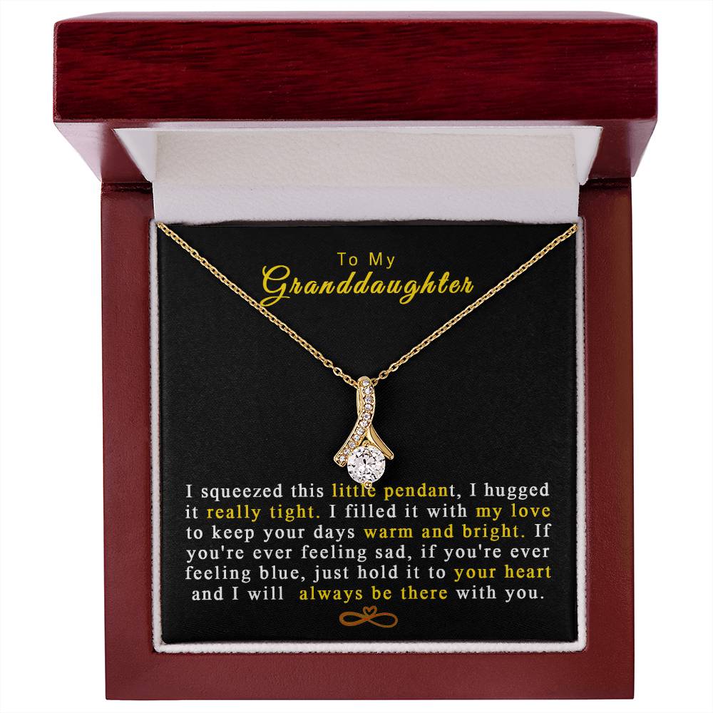 To My Granddaughter - "Always Be There With You" Alluring Beauty Necklace