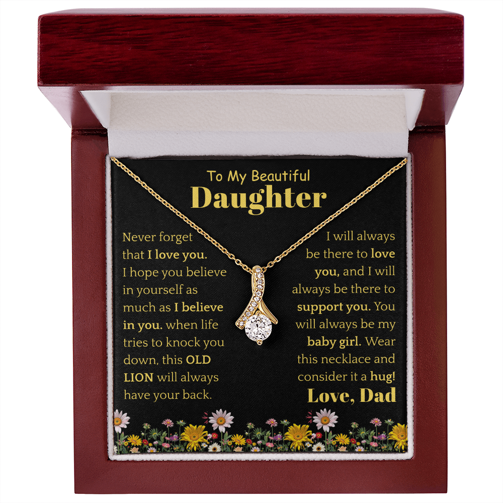 To My Beautiful Daughter Necklace from Dad.