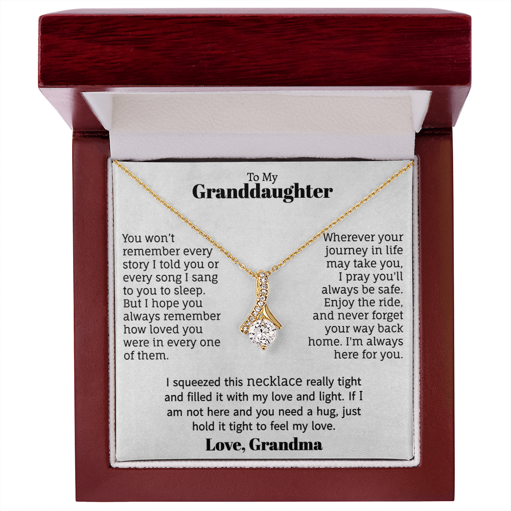 To My Granddaughter Necklace Gift from Grandma.
