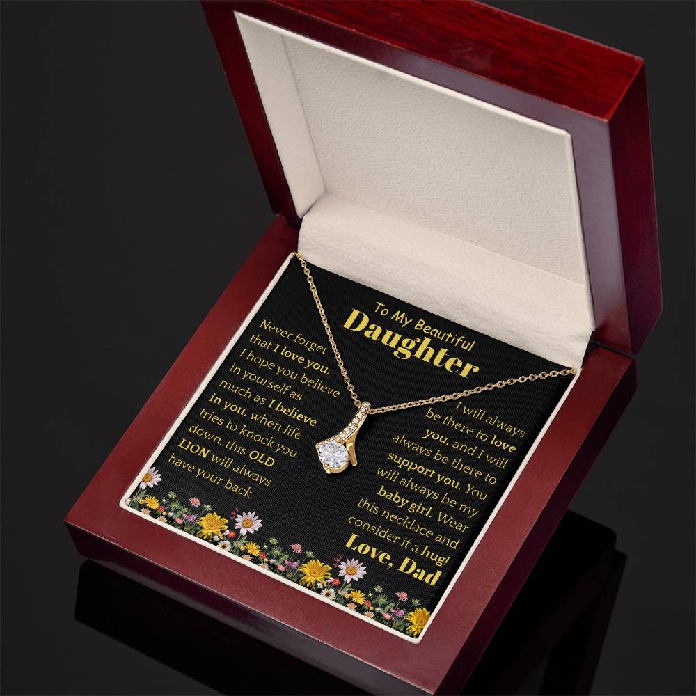 To My Beautiful Daughter Necklace from Dad.
