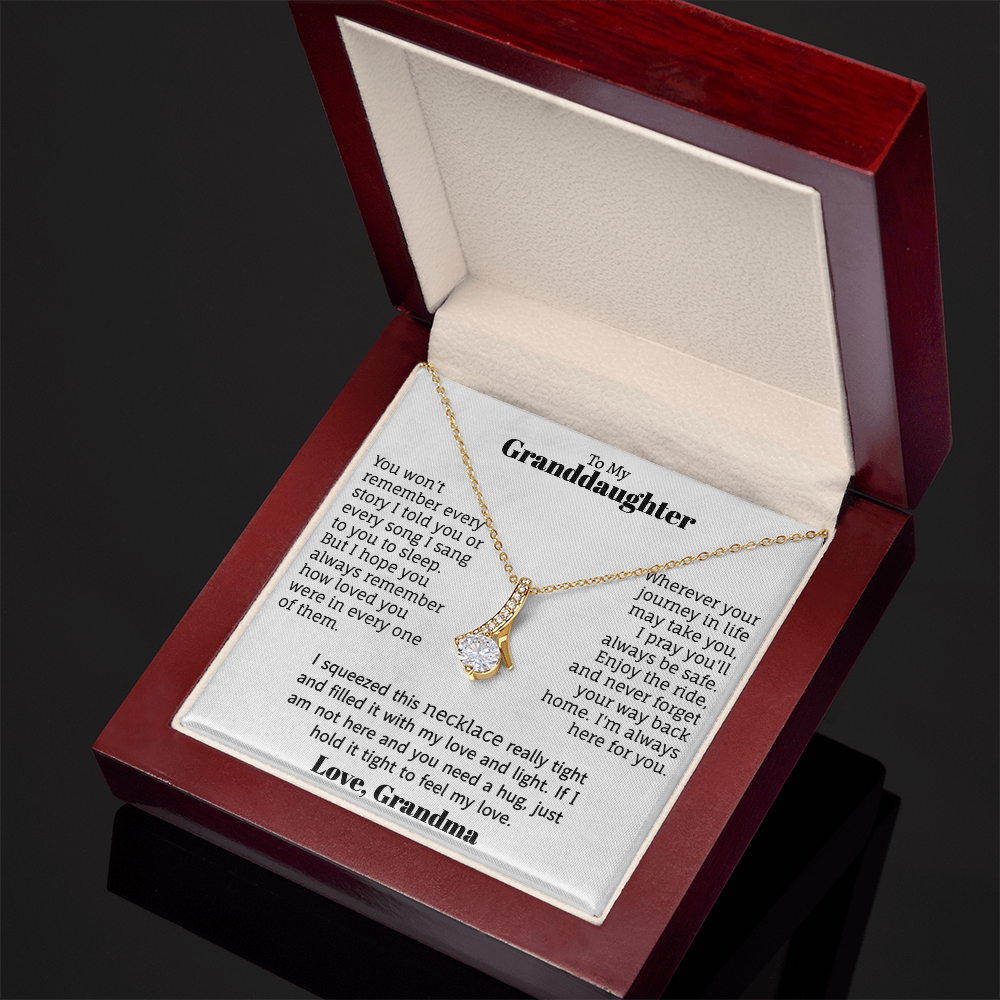 To My Granddaughter Necklace Gift from Grandma.