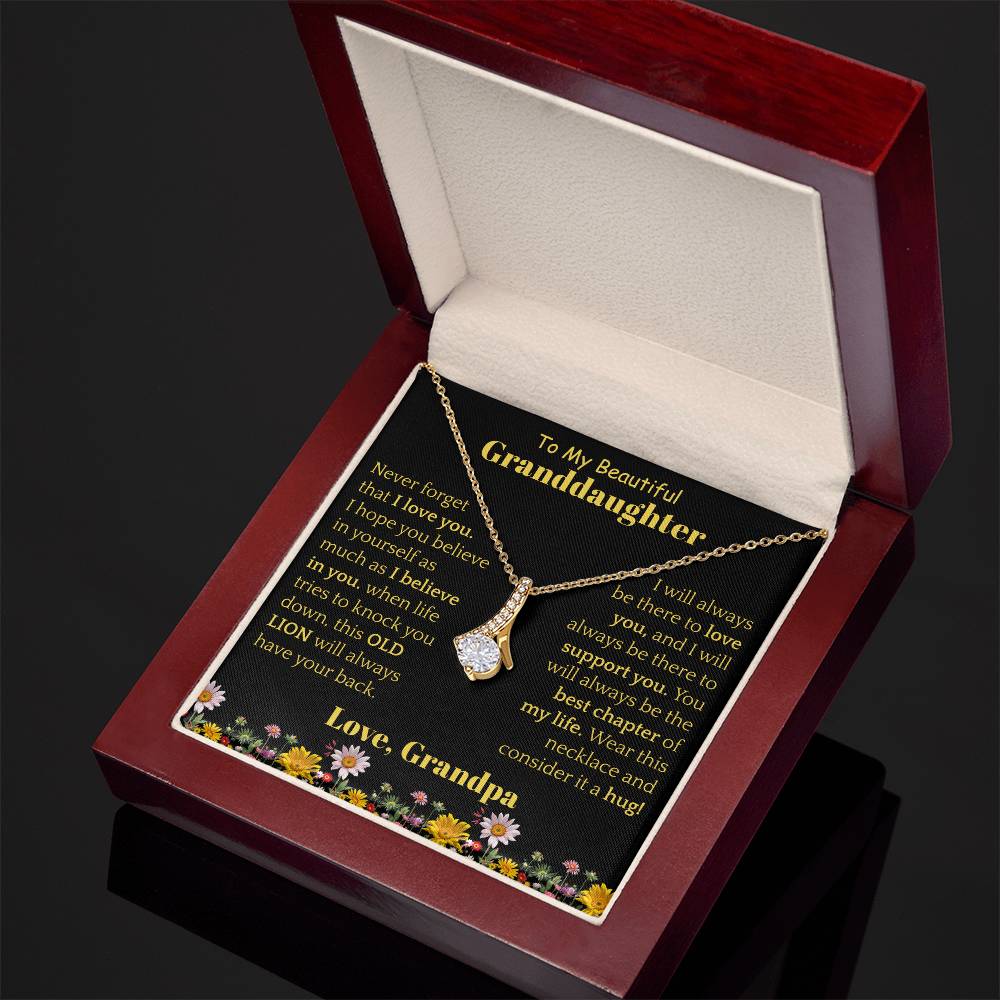 To My Beautiful Granddaughter Necklace from Grandpa.
