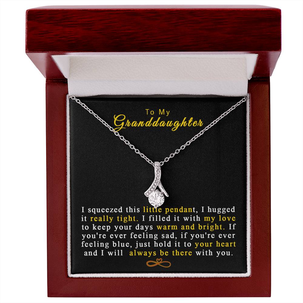 To My Granddaughter - "Always Be There With You" Alluring Beauty Necklace