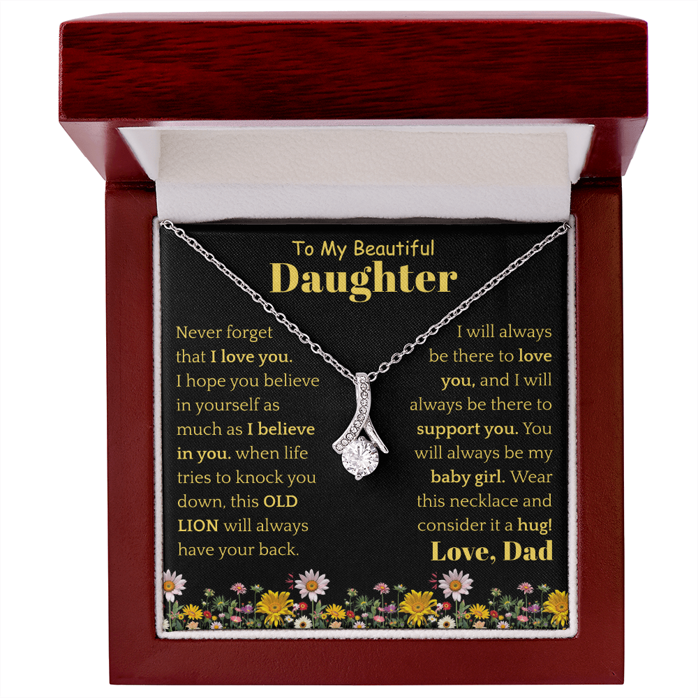 To My Beautiful Daughter Necklace from Dad.