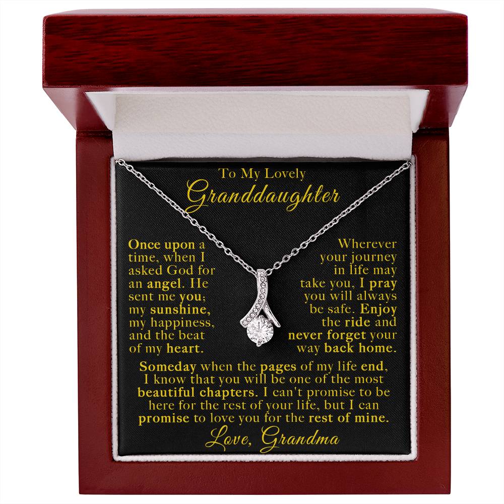 To My Lovely Granddaughter Necklace. (Almost sold out)