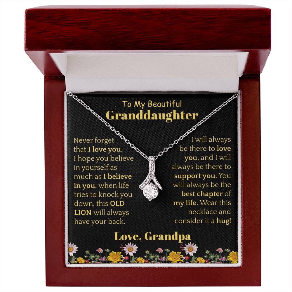 To My Beautiful Granddaughter Necklace from Grandpa.