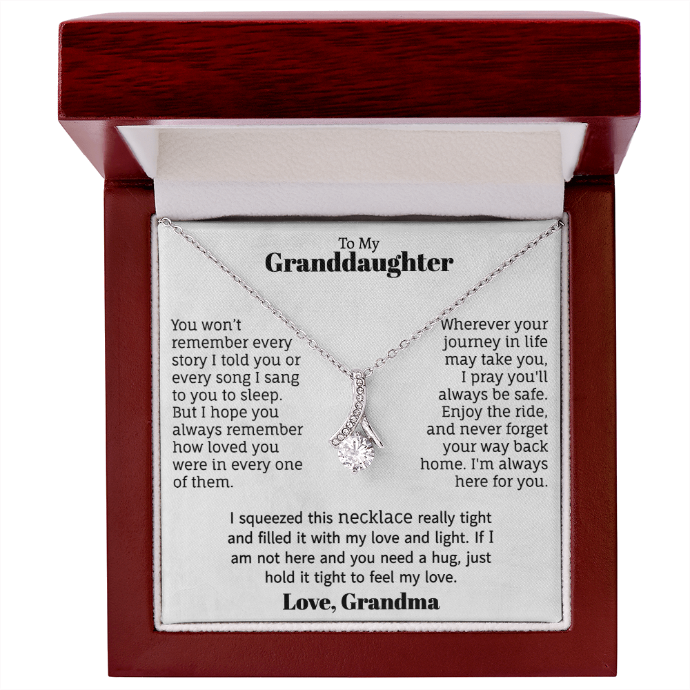 To My Granddaughter Necklace Gift from Grandma.