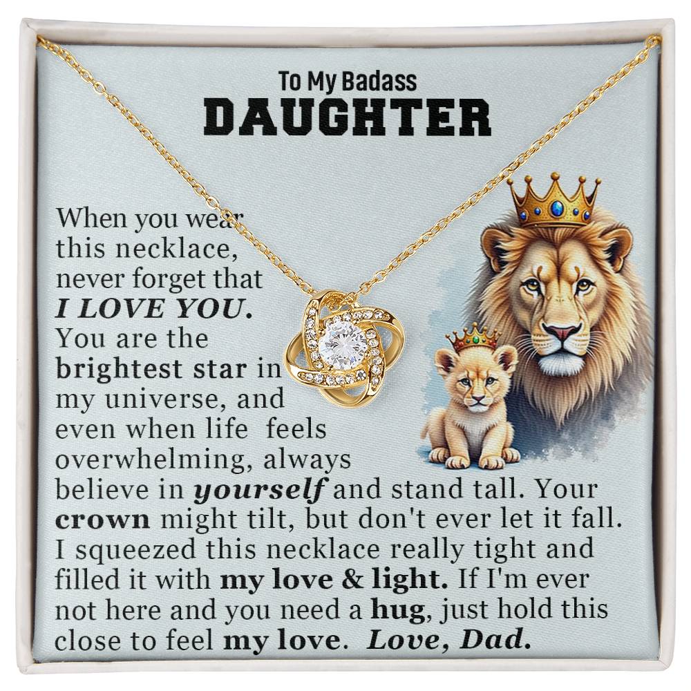 To My Badass Daughter Necklace.(Almost sold out)