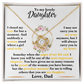 To My Lovely Daughter Necklace.