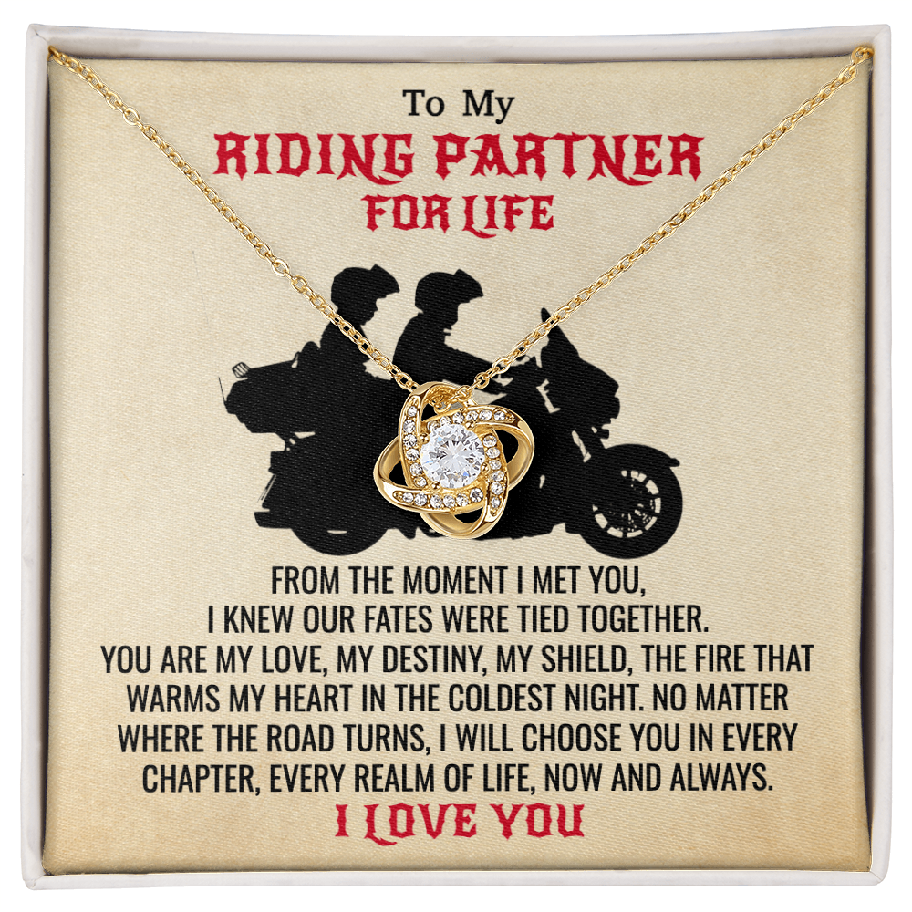 To My Riding Partner For Life Necklace For Her.