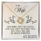 To My Wife, You Are My Queen Forever - Love Knot Necklace