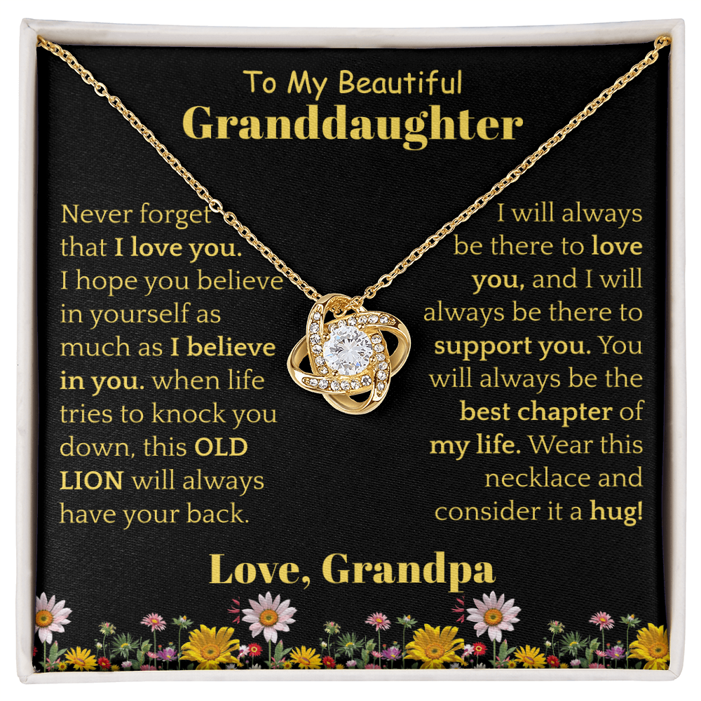 To My Beautiful Granddaughter Necklace from Grandpa.