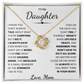 To My Daughter Necklace from Mom.