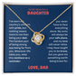 To My Daughter Necklace from Militarily Dad.