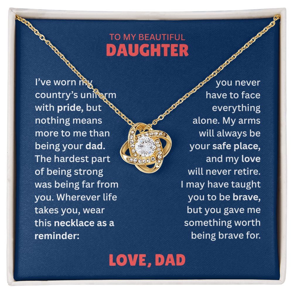 To My Daughter Necklace from Militarily Dad.