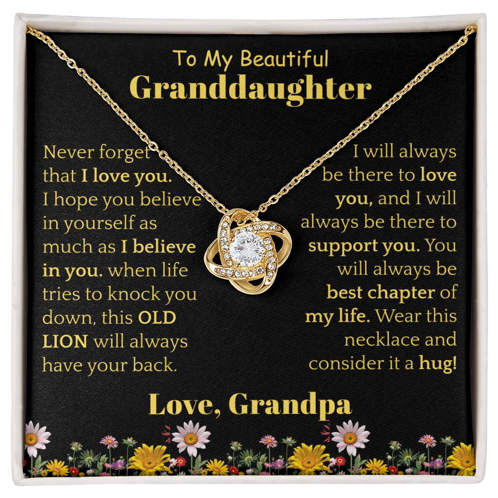 To My Beautiful Granddaughter Necklace from Grandpa.