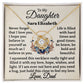To My Bonus Daughter Sara Elizabeth.