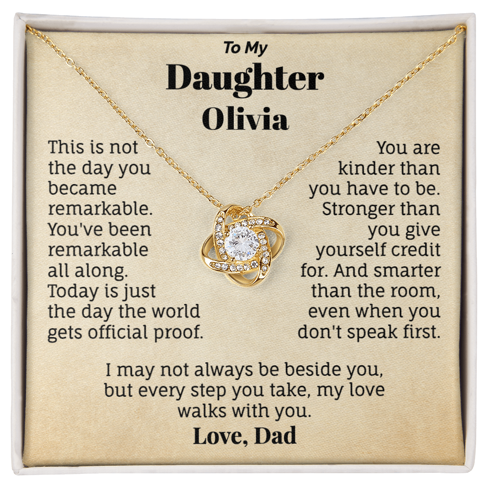 To My Daughter Personalized Name Necklace from Dad.