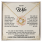 To My Wife, I Love You Forever & Always Necklace.