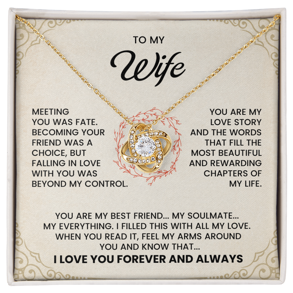 To My Wife, I Love You Forever & Always Necklace.