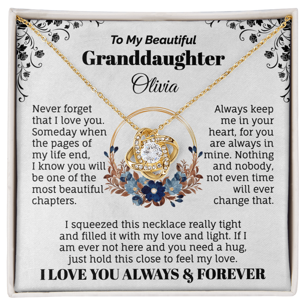 To My Granddaughter Personalized Name Necklace.