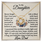Be bold and beautiful- Love Knot Necklace, Daughter Gift.