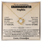 To My Wonderful Granddaughter Personalized Necklace.