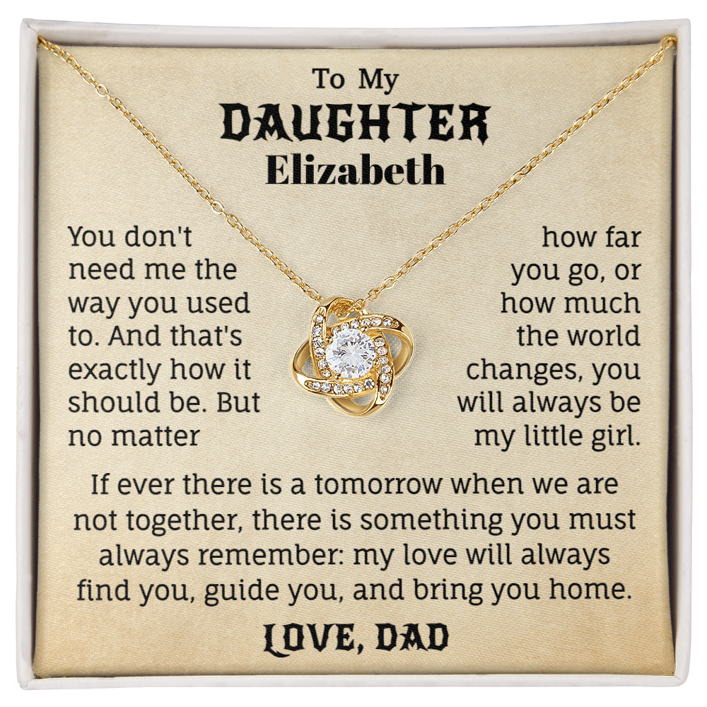 To My Daughter Personalized Name Necklace from Dad.