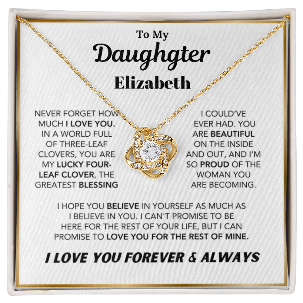 To My Daughter, I Love Your Forever & Always Personalized Necklace.