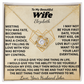 To My Beautiful Wife Personalized Name and Signature Necklace.