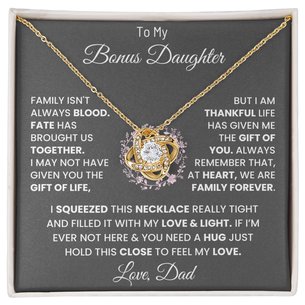To My Bonus Daughter Necklace from Dad.
