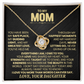 A Mother's Love, Forever Cherished – Elegant Knot Necklace Gift From Daughter.