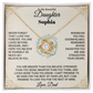 To My Beautiful Daughter Personalized Name Necklace Set.