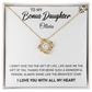To My Bonus Daughter, Always Shine Like The Brightest Star. Personalized Name Necklace.
