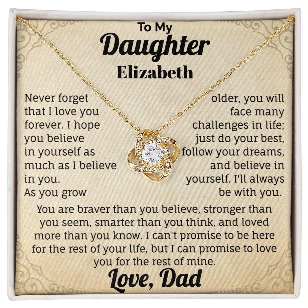 To My Daughter Personalized Necklace.