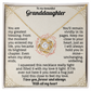 To My Granddaughter, I Love You With All My Heart Necklace.