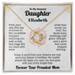 To My Daughter – Proud Mom Graduation Necklace Gift