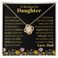 To My Beautiful Daughter Necklace from Dad.