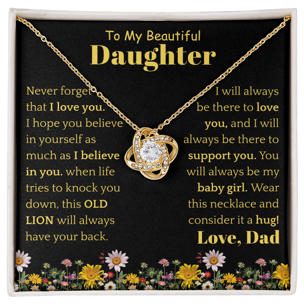 To My Beautiful Daughter Necklace from Dad.