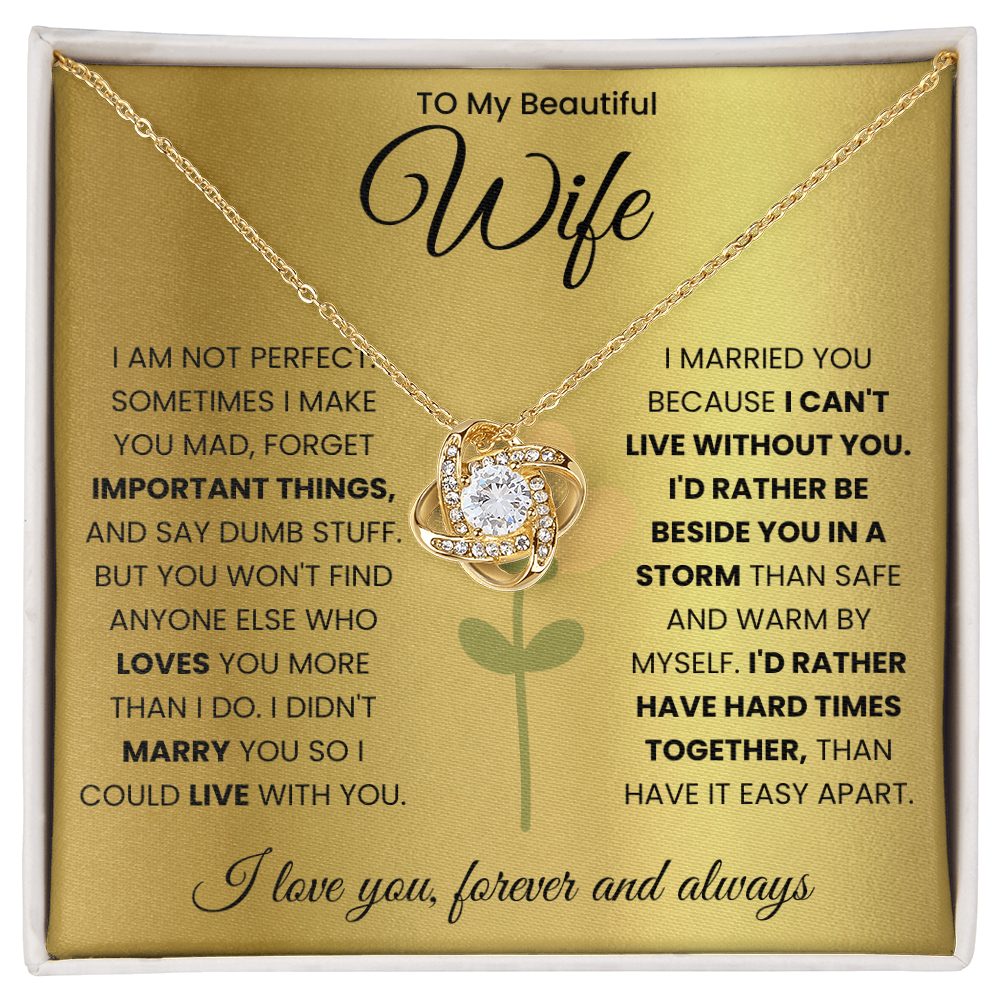 To My Beautiful Wife Necklace.