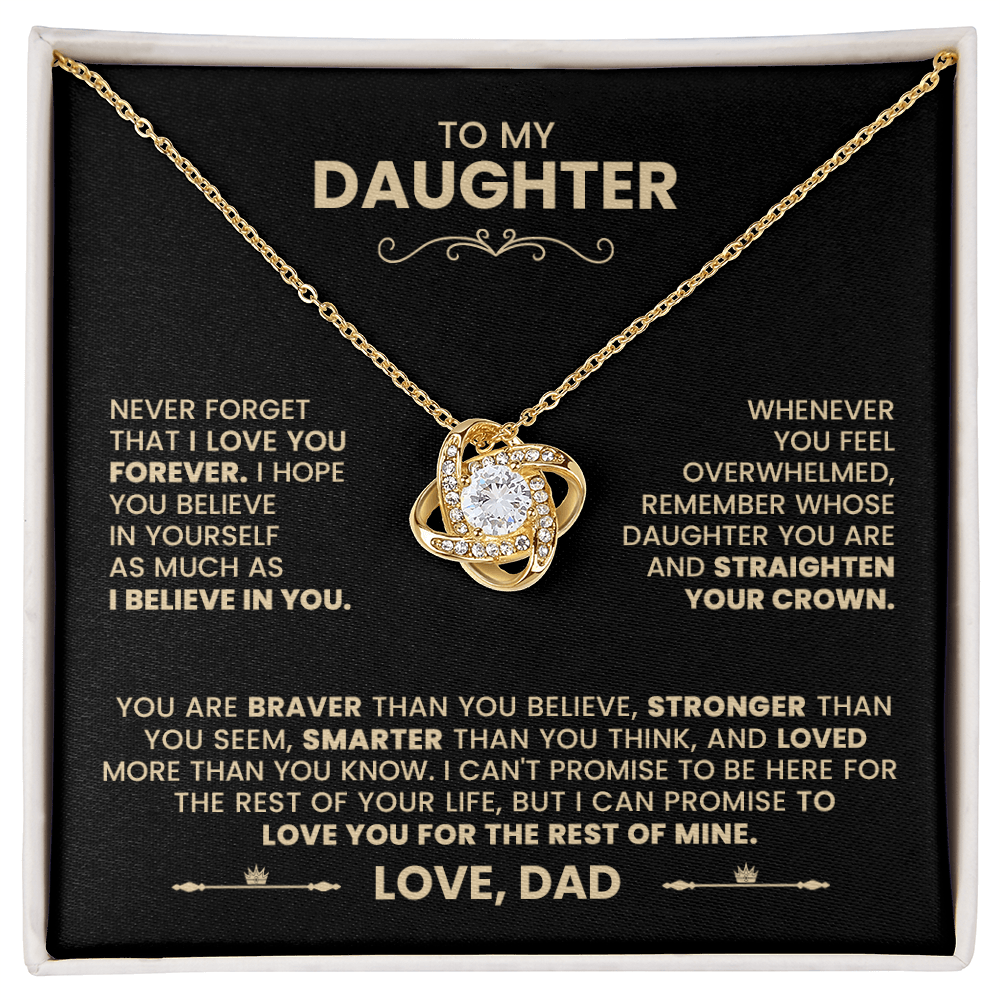 To My Daughter, I Love You For The Rest Of Mine Necklace from Dad.