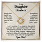 To My Daughter Personalized Name Necklace From Dad.