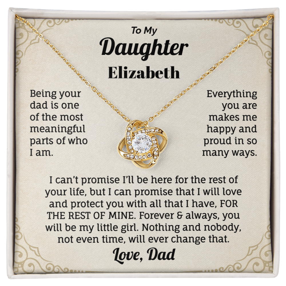To My Daughter Personalized Name Necklace From Dad.