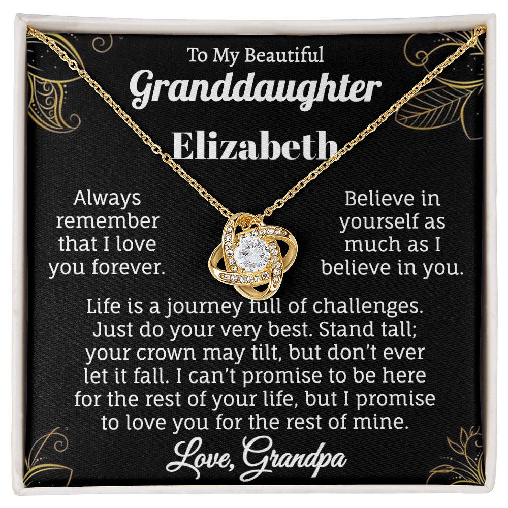 To My Beautiful Granddaughter Necklace.