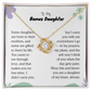 To My Bonus Daughter, You came to me through love Necklace.
