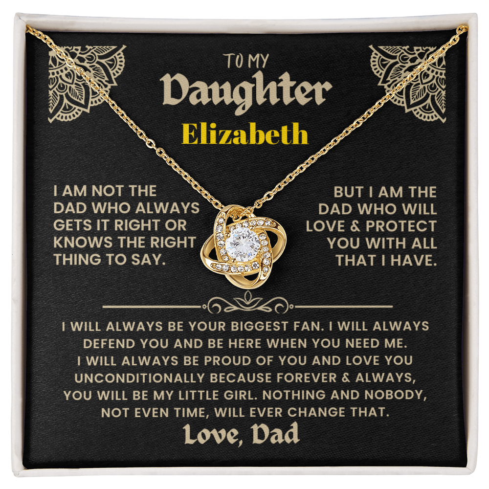 To My Daughter Personalized Necklace.