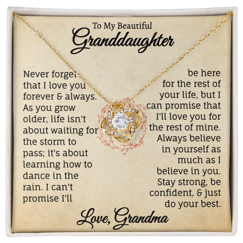 To My Beautiful Granddaughter Personalized Name Necklace.
