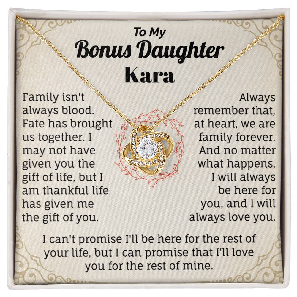 To My Bonus Daughter  Kara,
