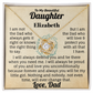 To My Beautiful Daughter Personalised Name  Necklace.