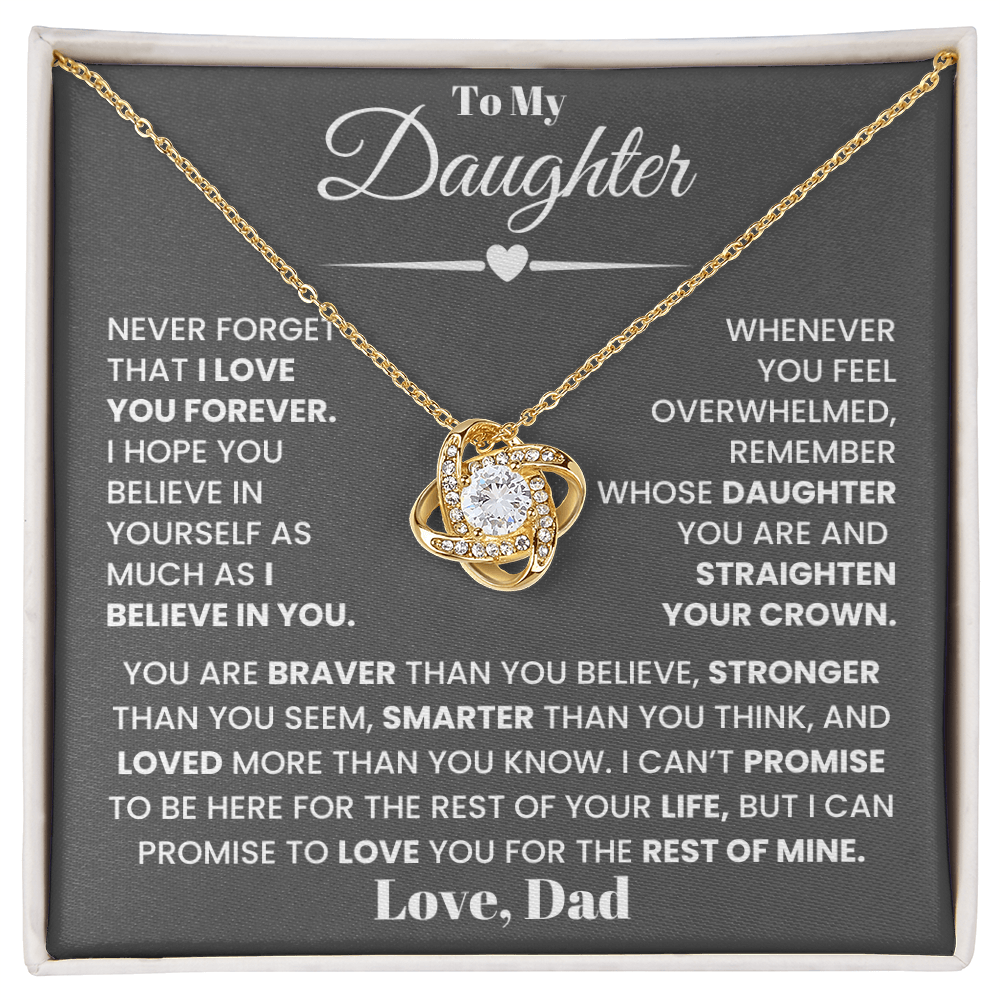 To My Daughter Necklace from Dad.